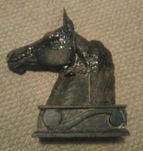 Vintage 1954 Virginia Metalcrafters The Stallion Black Cast Iron Horse B... - $24.99