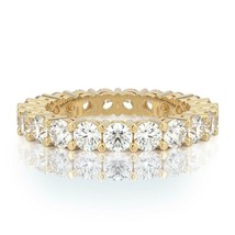 Full Eternity Wedding Band Engagement Ring Gold-Plated 1.5Ct Simulated Diamond - £107.97 GBP