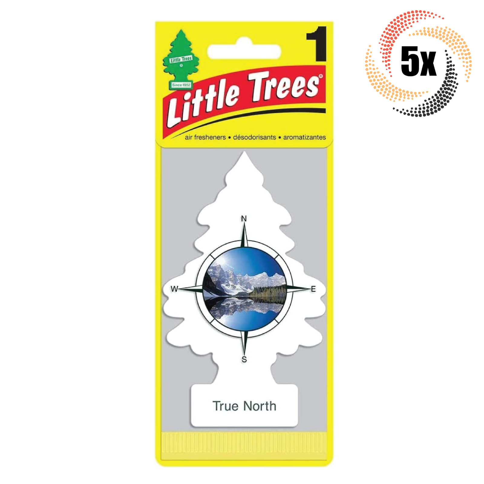 5x Packs Little Trees Single True North Scent Hanging Trees | Prevents Odor - $10.40