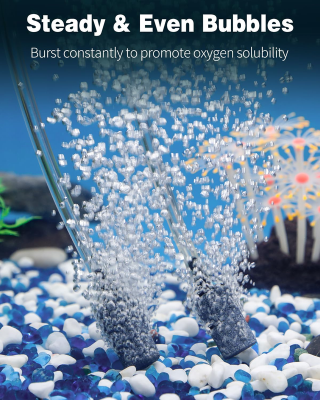 Pawfly Aquarium Air Stone 1 Inch, Fish Tank Air Stone Aerator Bubble Diffuser fo Item image 2