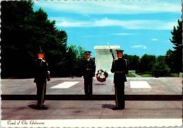 Vtg Postcard Tomb of the Unknowns, Fallen Americans of WWI, WWII and Korean War - £5.16 GBP
