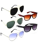 Gafas de sol de aviador unisex para adultos marco multicolor, lente... - £13.09 GBP