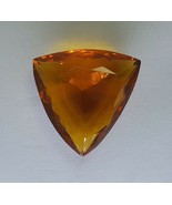 Fancy Yellow-Orange Brazilian Citrine Gemstone 61 Cts, Trillion-Cut, GGL... - $3,347.34 MXN