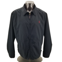 Polo Ralph Lauren Harrington Jacket Mens Black Plaid Lined Zip Up Bomber... - $46.83