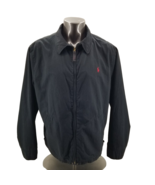 Polo Ralph Lauren Harrington Jacket Mens Black Plaid Lined Zip Up Bomber... - $46.30