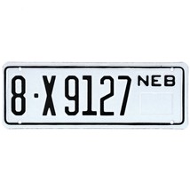  United States Nebraska Base Trailer License Plate 8-X9127 - £12.56 GBP