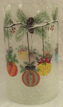 Yankee Candle Frosted &amp; Clear Crackle Large Jar Holder ORNAMENTS Hand Painted - £55.43 GBP