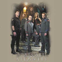 Stargate Atlantis Explorers 5th Season Cast Safari Green T-Shirt NEW UNWORN - £14.14 GBP