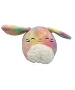 Candy the Tie Dye Easter Bunny Squishmallow Kelly Toys 4&quot; Plush N007 EUC... - £5.31 GBP