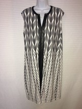 Calvin Klein Stretch Sheath Dress In Black &amp; White Print New Sz 14 - $44.50