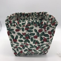 Longaberger 1995 Cranberry Basket Liner ONLY Holly Stand Up Christmas Ho... - £7.81 GBP