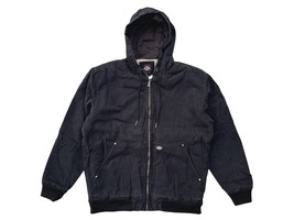 Dickies Mens L Blackwash Duck Canvas Hooded Sherpa Warm Utility Workwear... - £56.76 GBP