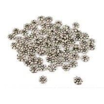 75 Flower Spacer Bali Beads Jewelry Stringing Part - £18.83 GBP