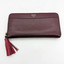 Fossil Wallet Zip Around Tassel Maroon Purple - $22.00