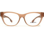 Burberry Eyeglasses Frames B2301 3808 Clear Brown Cat Eye Full Rim 51-16... - $93.28