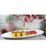 Contemporary Sleek Design White Porcelain Oval Plate Serving Platter 16&quot;... - $32.74 CAD