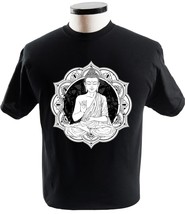 Buddha Shirt Love Yoga Lotus Flower Mediation Buddhism Tee Religion T-Shirts - £13.54 GBP+