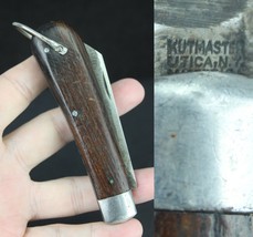 1940&#39;s Vintage Kutmaster Pocket Knife UTICA NY USA wood ESTATE SALE old - £43.25 GBP