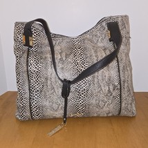 Jessica Simpson Large Handbag Purse Snake Skin Print Zip Close  Outside Pocket - $23.27