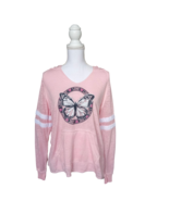 No Boundaries Women&#39;s Juniors L  11-13 Pink Long Sleeve Hoodie Pocket Bu... - $15.93 CAD