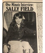 Vintage Sally Field Magazine Article One Page 1970s One Minute Interview - $7.91