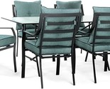 Hanover Lavallette 7-Piece Patio Dining Set, Steel Outdoor Dining Set wi... - $1,378.99