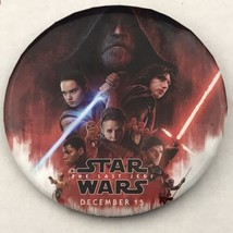 Star Wars Promotional Pin Button Pinback The Last Jedi Disney December 15 - $12.00