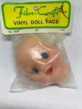 Fibre-Craft Vinyl Doll Face #4226 Blue Plastic Eyes 3 1/4” - $15.88