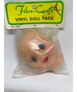 Fibre-Craft Vinyl Doll Face #4226 Blue Plastic Eyes 3 1/4” - £12.47 GBP