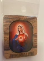 Sacred Heart of Jesus Wood Magnet, New from Jerusalem - £3.96 GBP