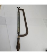 Antique Peugeot &amp; Cie French Hacksaw Wooden Handle &amp; Blade 19&quot; W 11&quot; Blade - €101,58 EUR