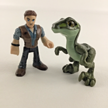 Fisher Price Imaginext Jurassic World Owen Action Figure Velociraptor Dino Lot - £12.65 GBP