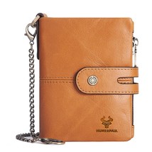 Aul male wallet rfid zipper buckle man s wallet multi card coin purse top layer cowhide thumb200