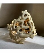 Kenneth Lane Reef Coral Beige Gold Bracelet Vintage - $1,761.39 MXN