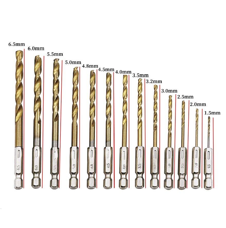 1.5-6.5mm 5Pcs Hexagonal Shank Twist Drill Bit For Wind Batch Screwdrive... - $0.98+
