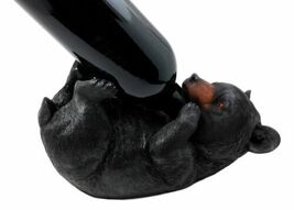 Grandfather Mountain Black Bear Wine Holder Figurine 9"Long Winter Hiber... - $27.99