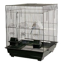 YML 6924-4814BLK 0.37 in. Bar Spacing Tall Flat Top Bird Cage with Stand... - £178.32 GBP