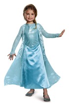 Elsa Sparkle Deluxe Frozen Disney Costume Medium 7-8 - £61.56 GBP