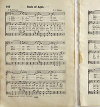 1894 Sheet Music Rock of Ages Christian Victorian Gospel Hymns 7.75 X 5&quot; - £10.93 GBP