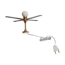 Miniature Vintage Dollhouse Ceiling Fan Light 12V Power System Blades Move New - £36.98 GBP