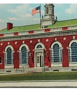 1930s U.S. Post Office Mount Vernon Ohio Linen Postcard Vintage Flag Ent... - £13.57 GBP