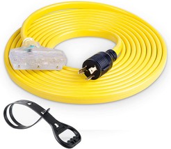 Yodotek 25FT Heavy Duty Generator Extension Cord，NEMA L5-30P/Three 5-15R, 3 - £61.34 GBP