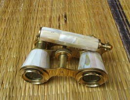 Brass Antique Binocular Mother of Pearl Lorgnette Binocular Nautical Binocular - £26.58 GBP