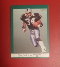 1991 Fleer Football Bo Jackson #110 Los Angeles Raiders FREE SHIPPING - £1.40 GBP