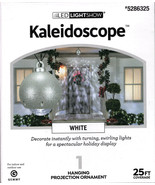 LED LIGHTSHOW GEMMY 5286325 117502 KALEIDOSCOPE WHITE PROJECTION ORNAMEN... - $24.98