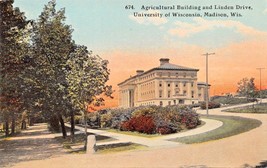 Madison WI-UNIVERSITY-AGRICULTURAL BUILDING-LINDEN Drive Postcard 1910s - £4.12 GBP