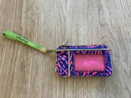 Lilly Pulitzer Wallet + Card Holder Wristlet Fabric Pink Blue Green Women’s - $17.82