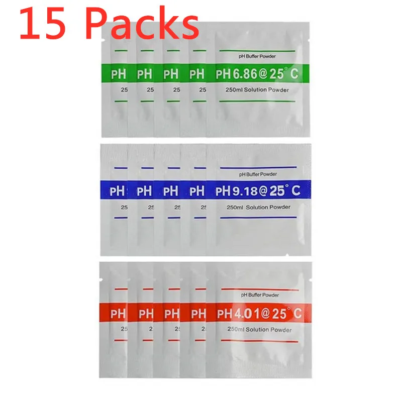 15pcs lot 4 01 6 86 9 18 ph meter calibration point ph buffer powder measure thumb200