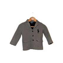 Polo Ralph Lauren Jacket Boys Size 4T Gray Big Pony Blazer Sport Coat Pr... - $35.21 CAD