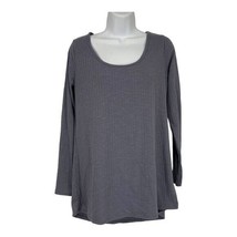 LuLaRoe Womens Grey Long Sleeve Ribbed Top Size XS - $18.50